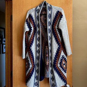 Western Long Cardigan Sweater